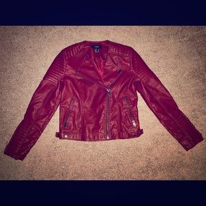 Forever 21 Burgundy Leather Jacket